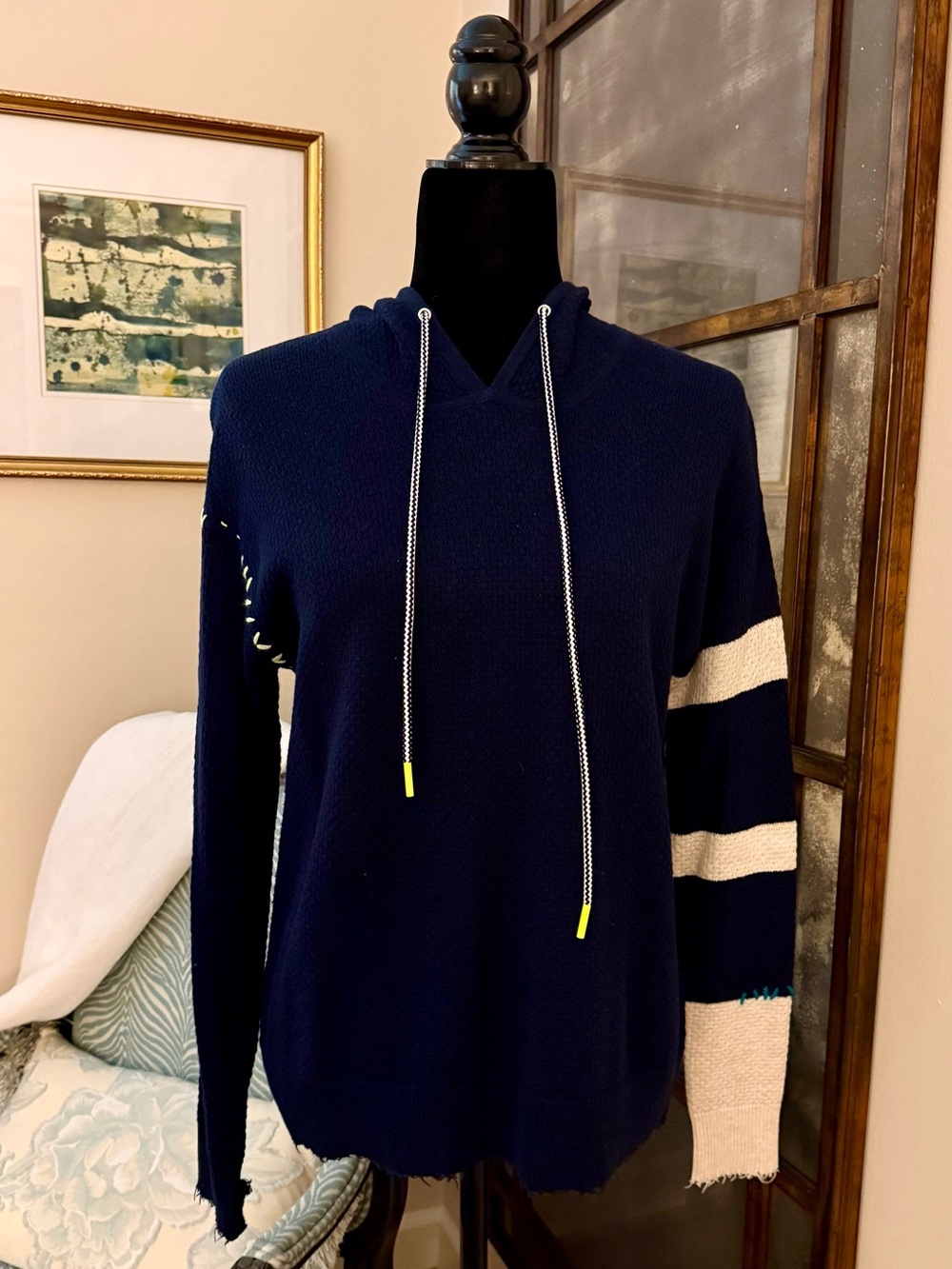 LISA TODD COTTON PULLOVER SWEATER WITH HOOD